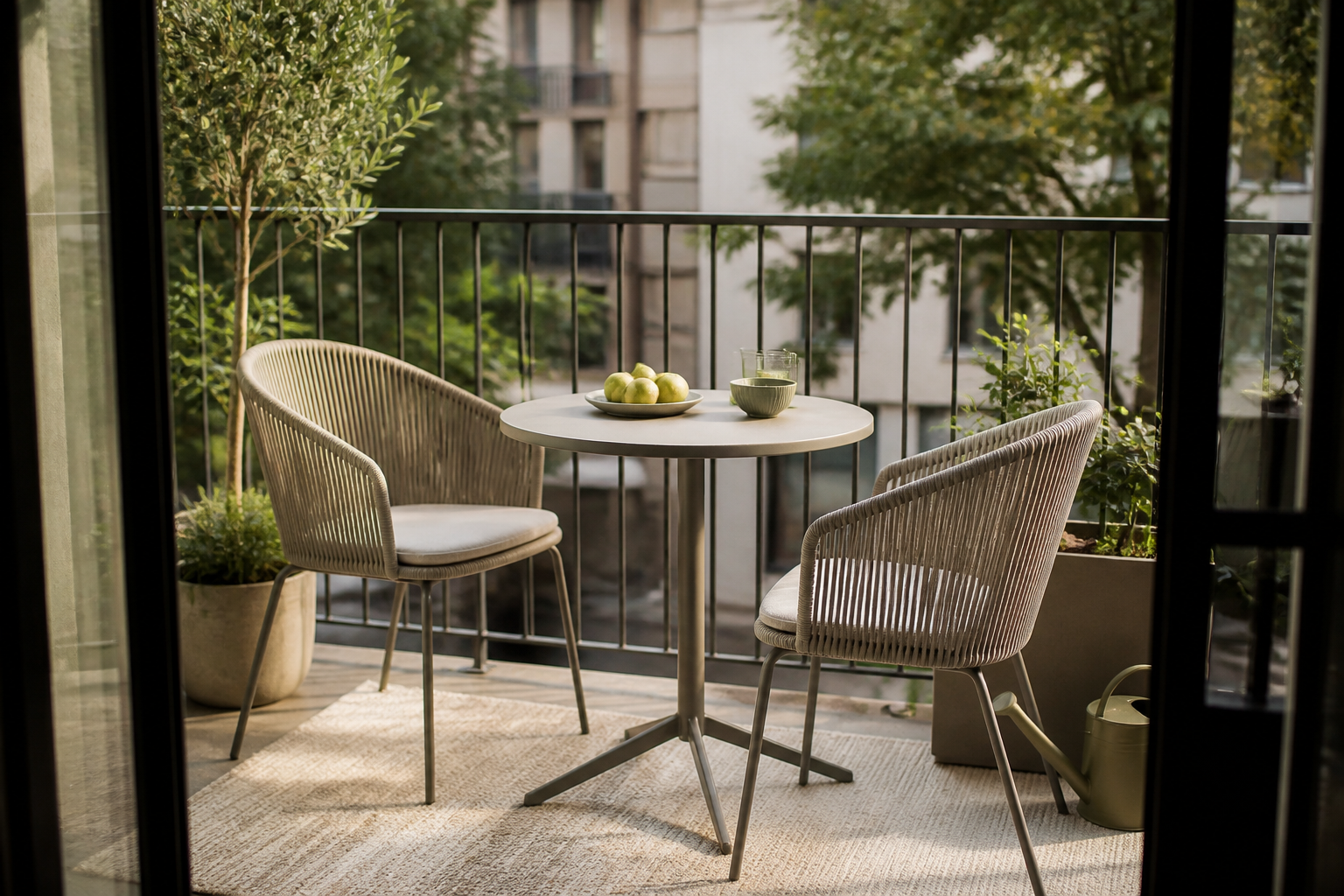 De beste tuinset voor een balkon: compact en comfortabel