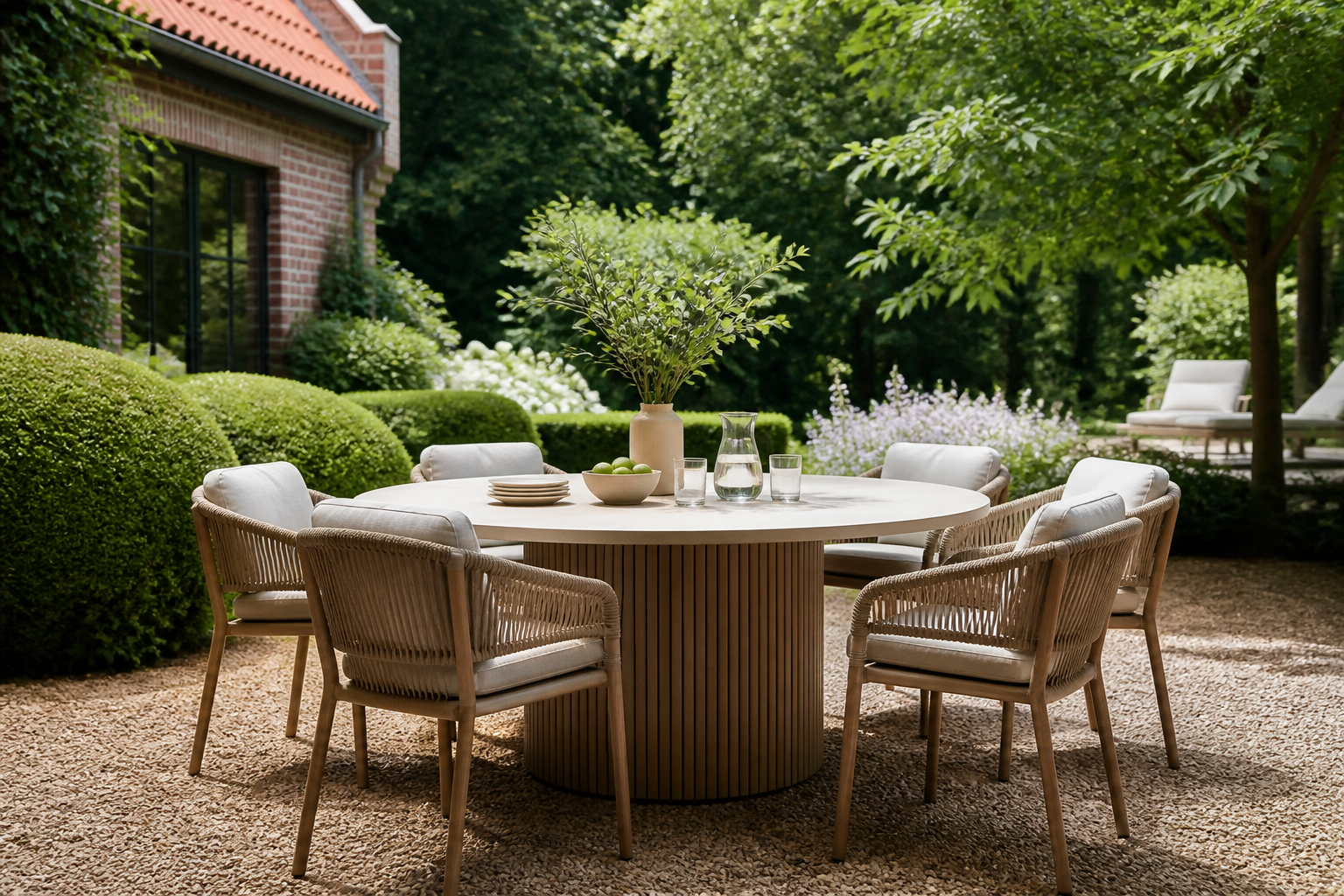 Een ronde tuinset kopen: voordelen en mooie keuzes