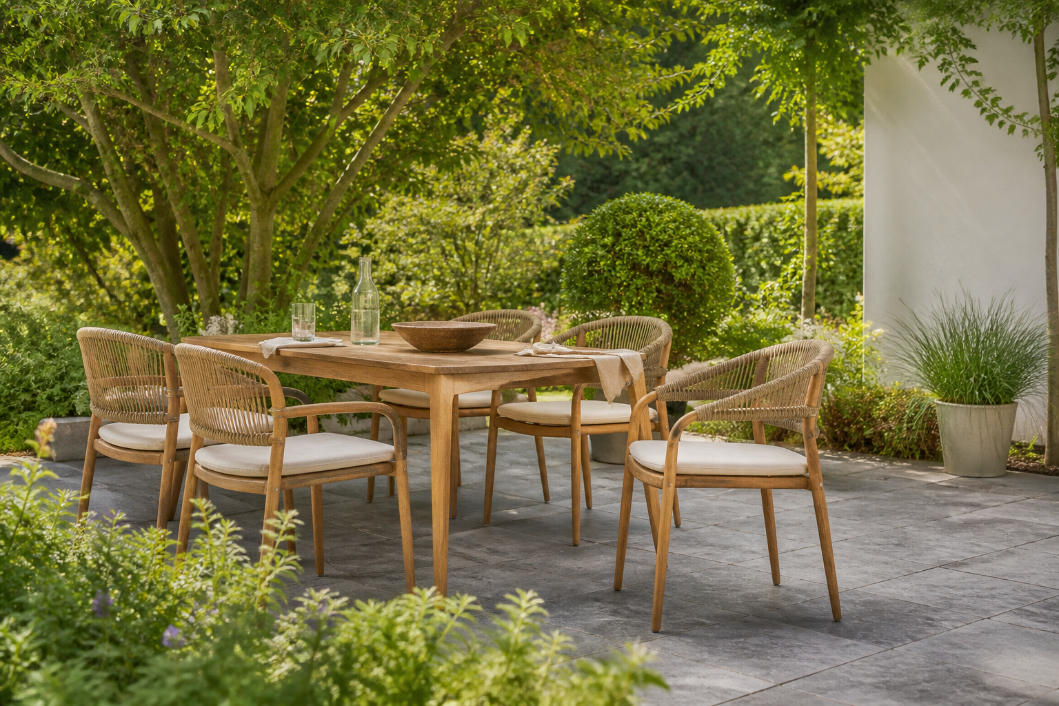 Houten tuinsets vergelijken: welke set past bij jouw terras?